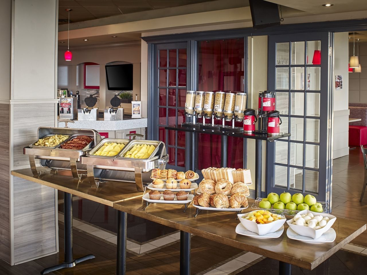 Complimentary breakfast buffet at Waterfront Hotel Burlington