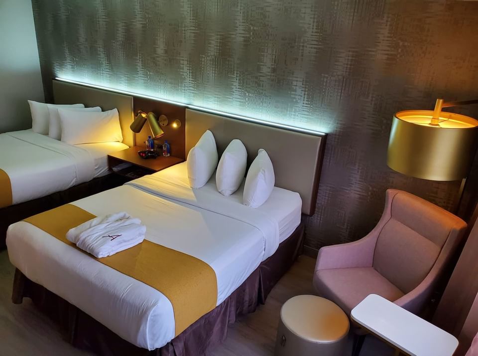 Queen Beds arranged in Silver Room at Atlantica Hotel Halifax