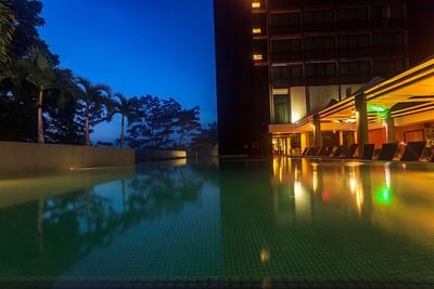 Infinity Pool Night Time.