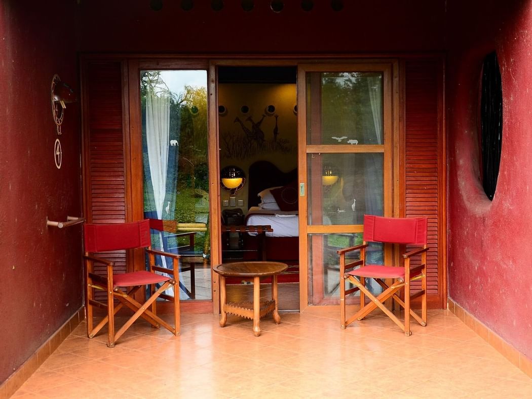 The Balcony in the Twin Room at Amboseli Serena Safari Lodge