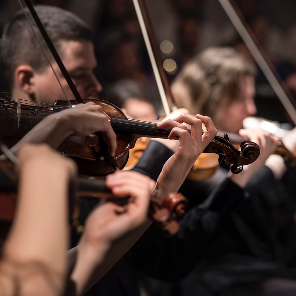 Violinist playing at a Concert near Falkensteiner Hotels