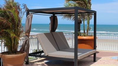 small cabana with ocean view