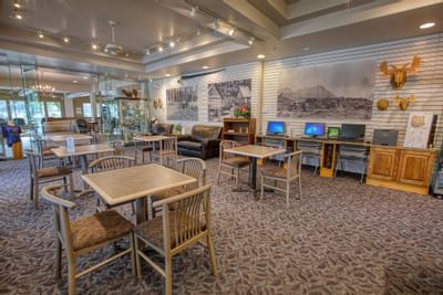 Dining area Table layout view of restaurant at Bear Lodge 