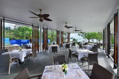 Al fresco style dining in the terrace at The Danna Langkawi