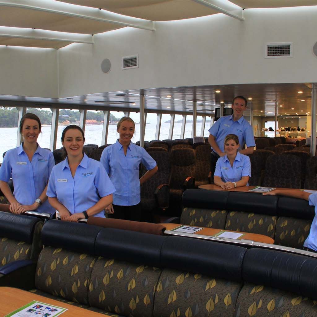 Cruise ship staff at the Gordon River Cruise