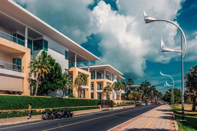 Beach road in front of Paradox Residence