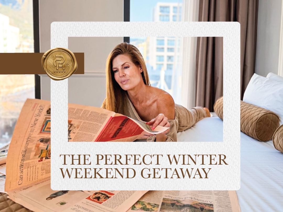 Lady lying in hotel room bed