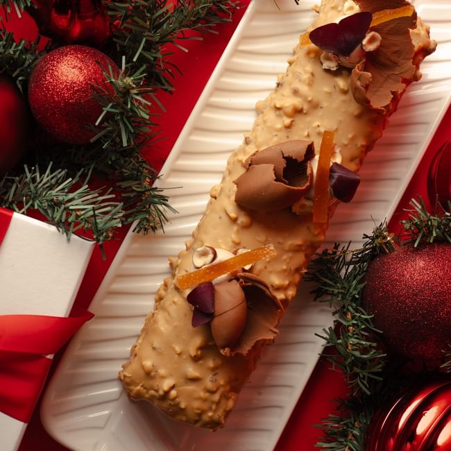 Hazelnut, Strega & Orange Caramel Travel Cake