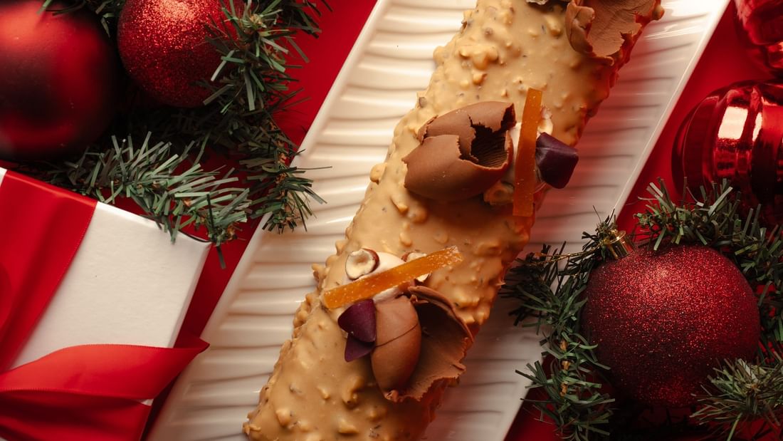 Hazelnut, Strega & Orange Caramel Travel Cake