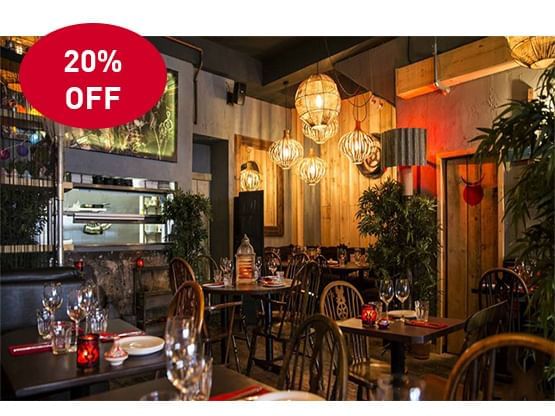 20 % offer at the Toro Gordo Tapas restaurant near Hotel Luma