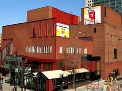 Exterior view of Theatre du Nouveau Monde near Hotel Zero1