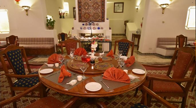 Dining Tables in Xuelian Restaurant at Quetta Serena Hotel