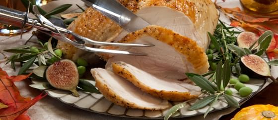 Turkey slices, Thanksgiving dinner, Rosen Inn at Pointe Orlando