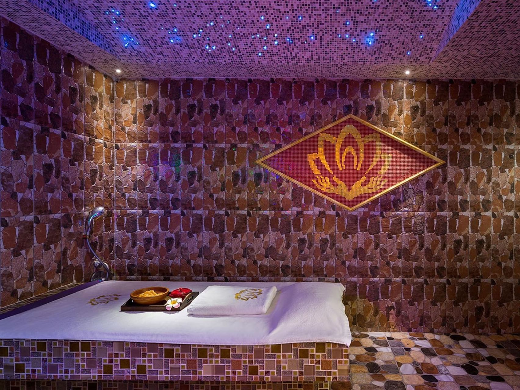 Interior view of Spa Moroccan bath at Metropolitan Al Mafraq Hotel