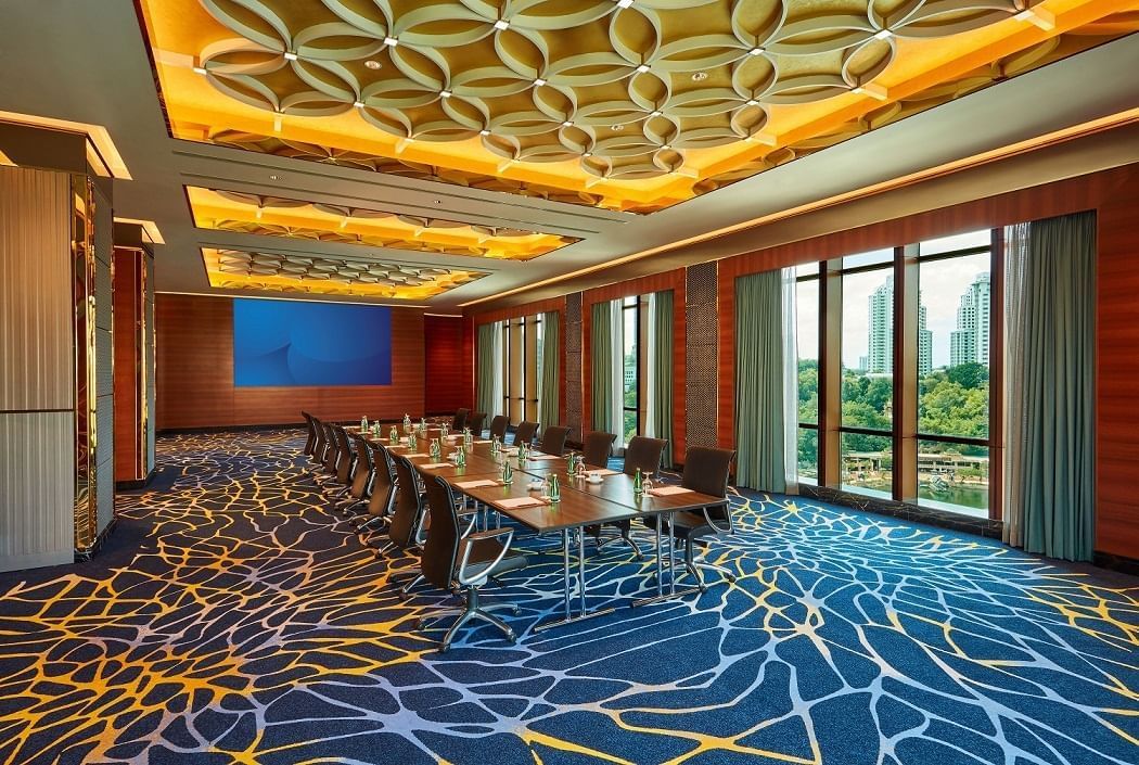 Boardroom setup in Function Room at Sunway Lagoon Hotel