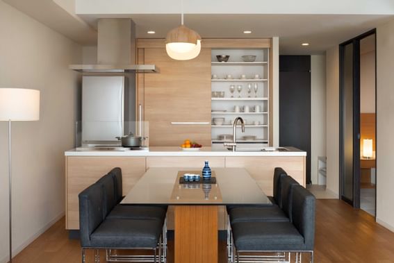 Kitchen area in Two Bedroom Suite at Chatrium Niseko Japan