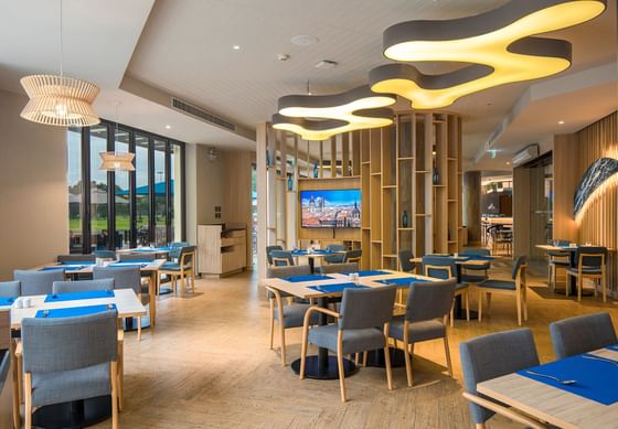 Elegant Shark Bite Restaurant dining area at Eastin Thana City Golf Resort Bangkok