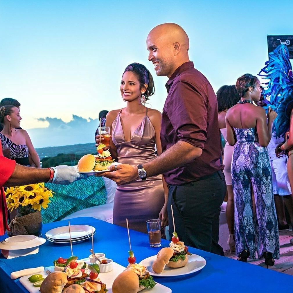 Couple at the Barbados food & rum festival at Southern Palms