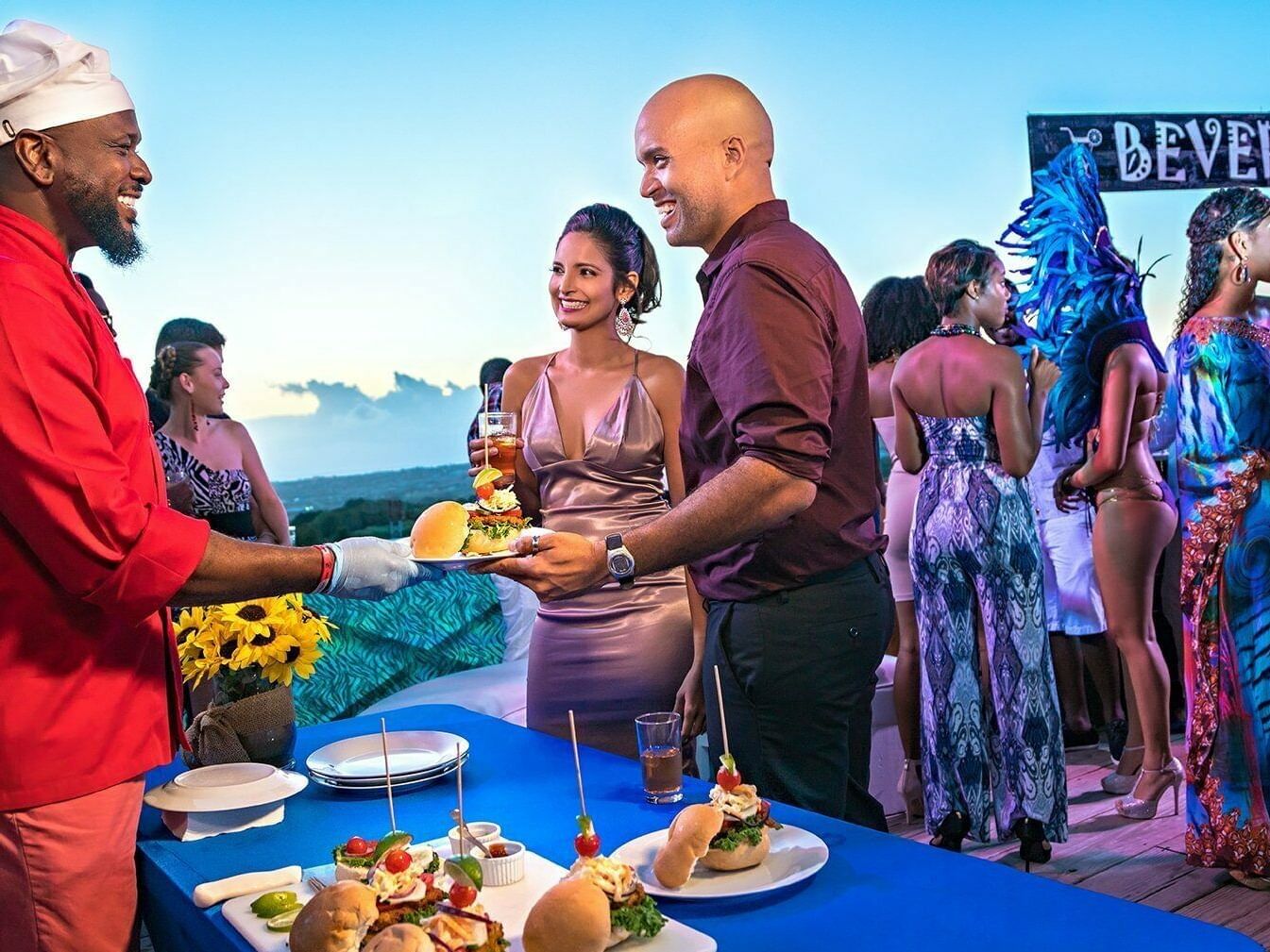 Couple at the Barbados food & rum festival at Southern Palms