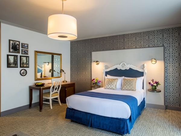 Bedroom arrangement in Balcony Suite at Warwick San Francisco