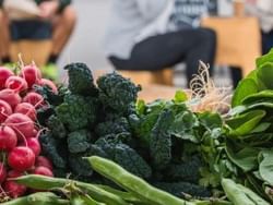 Close-up of vegetables sold in Harvest Market near Hotel Grand Chancellor Launceston