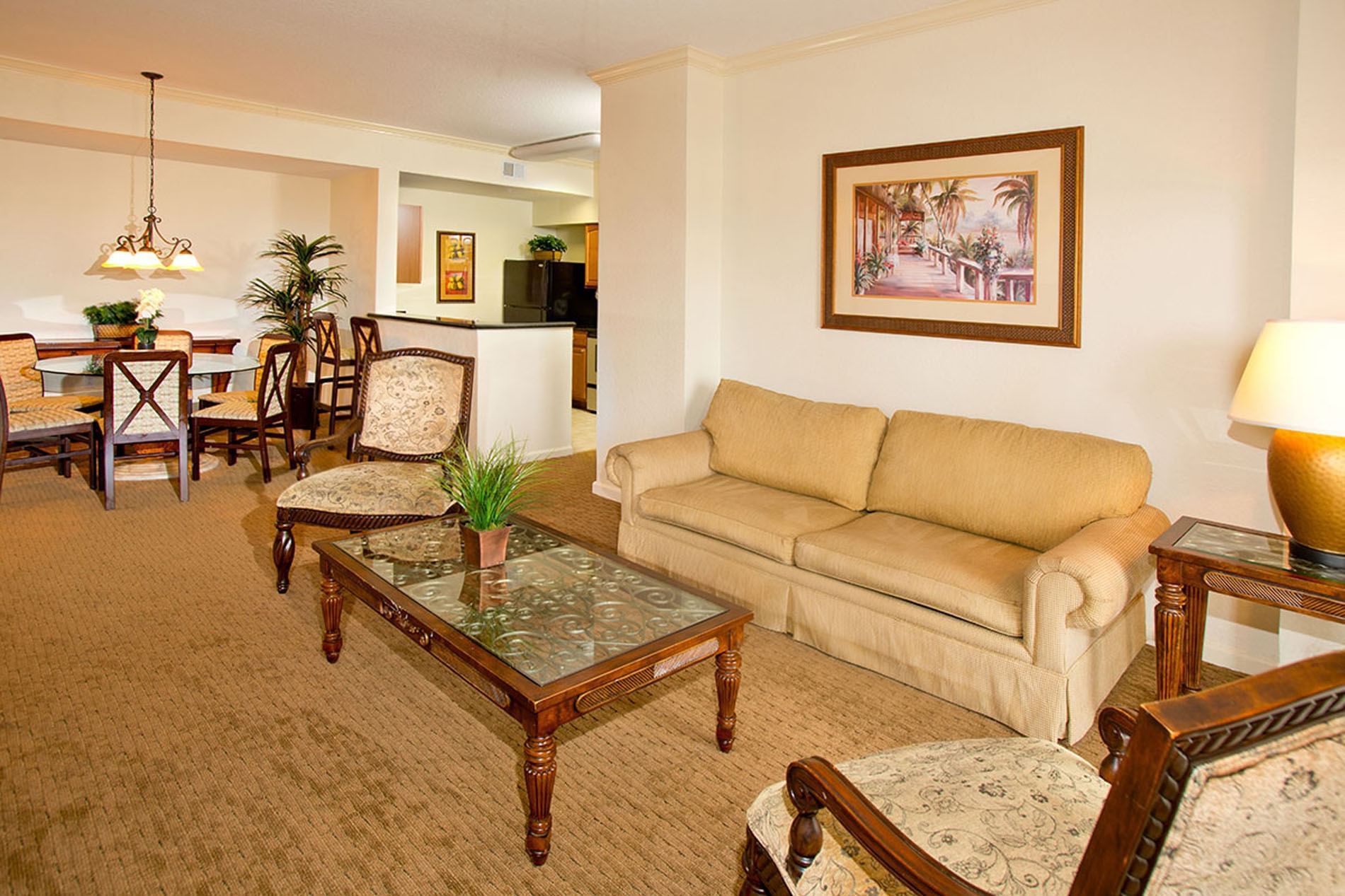 Living room area in 4 Bedroom 4 Bath Standard Suite at Lake Buena Vista Resort Village & Spa
