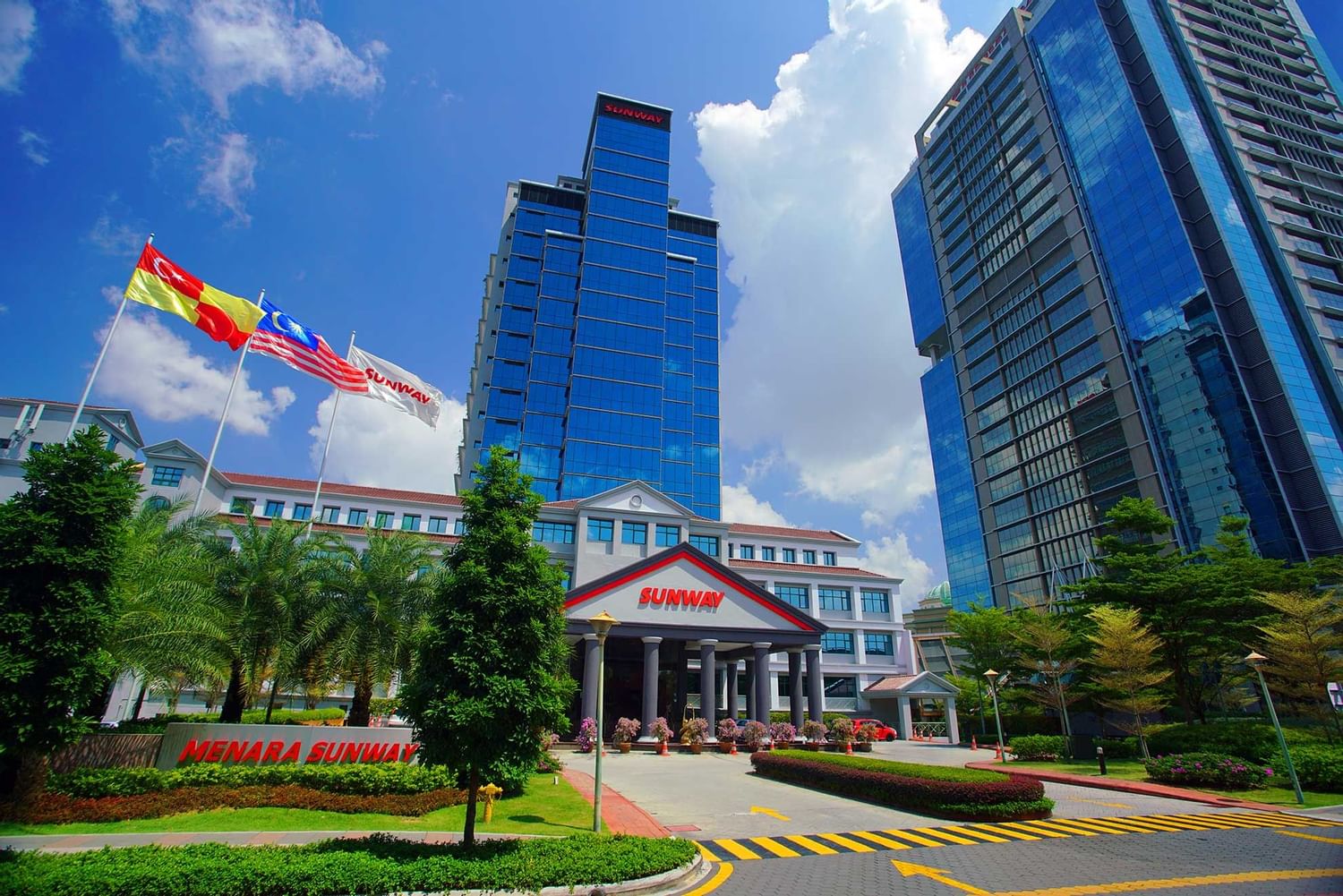 Exterior view of Menara Sunway in Sunway City near Sunway Hotels & Resorts