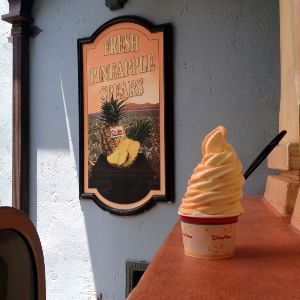 Plant-based Dole Whip, served at restaurants throughout Walt Disney World in Orlando.