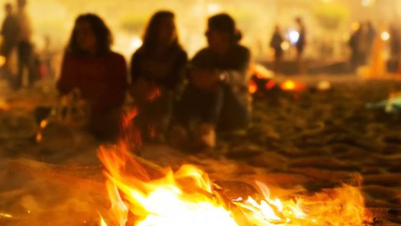 Bonfires of San Joan on the beach