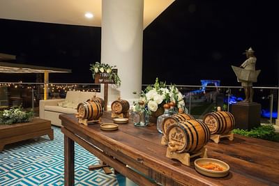 Wedding Cocktail Reception with outdoor terrace at Villa Premiere Boutique Hotel & Romantic Getaway