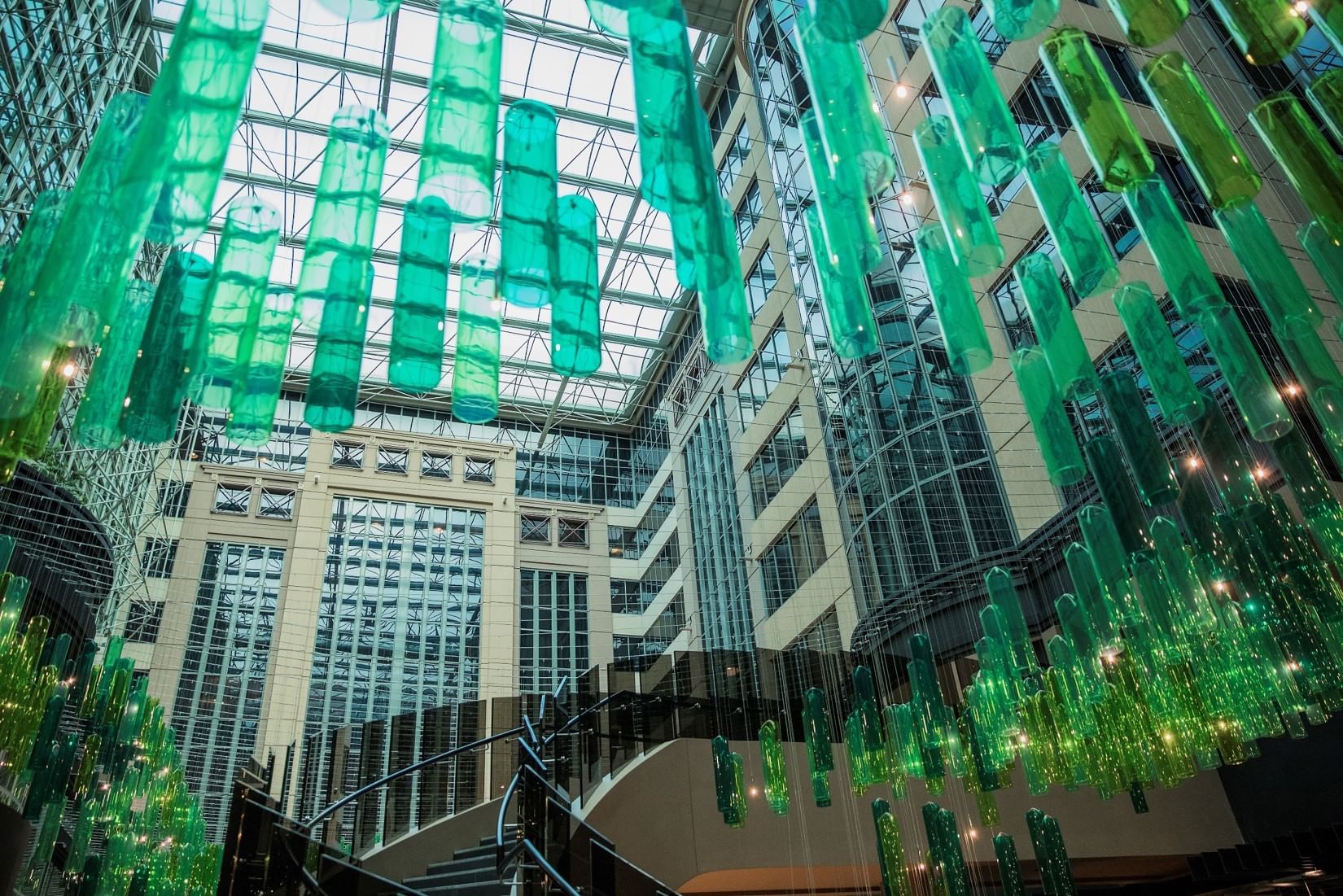 Low angle shot of the ceiling at Novotel Melbourne On Collins 