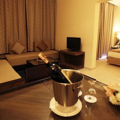 Interior of Studio room at Labranda Targa Aqua Parc