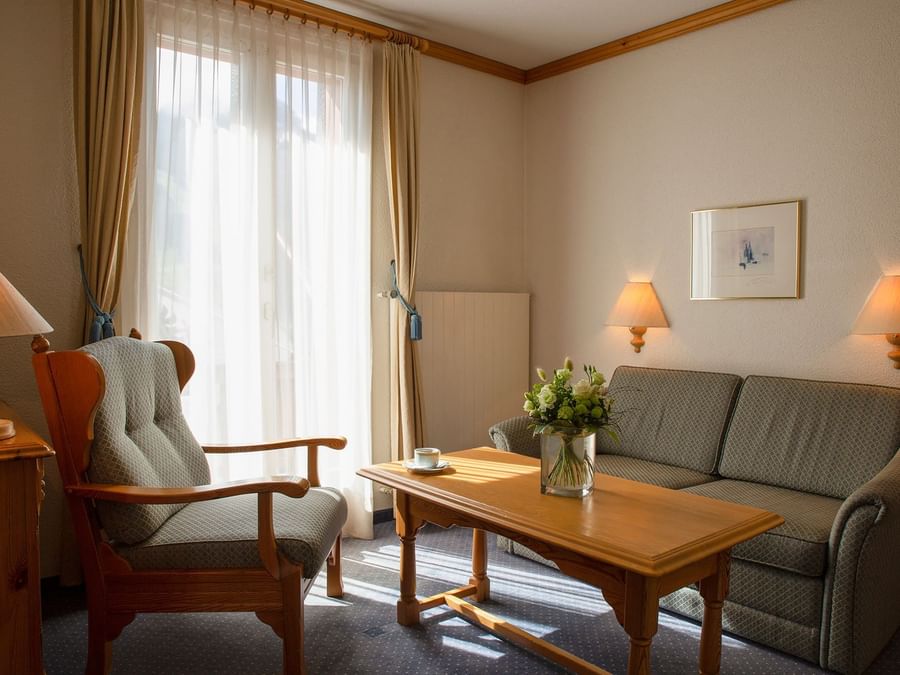Livingroom area at Chalet-Hotel Bristol