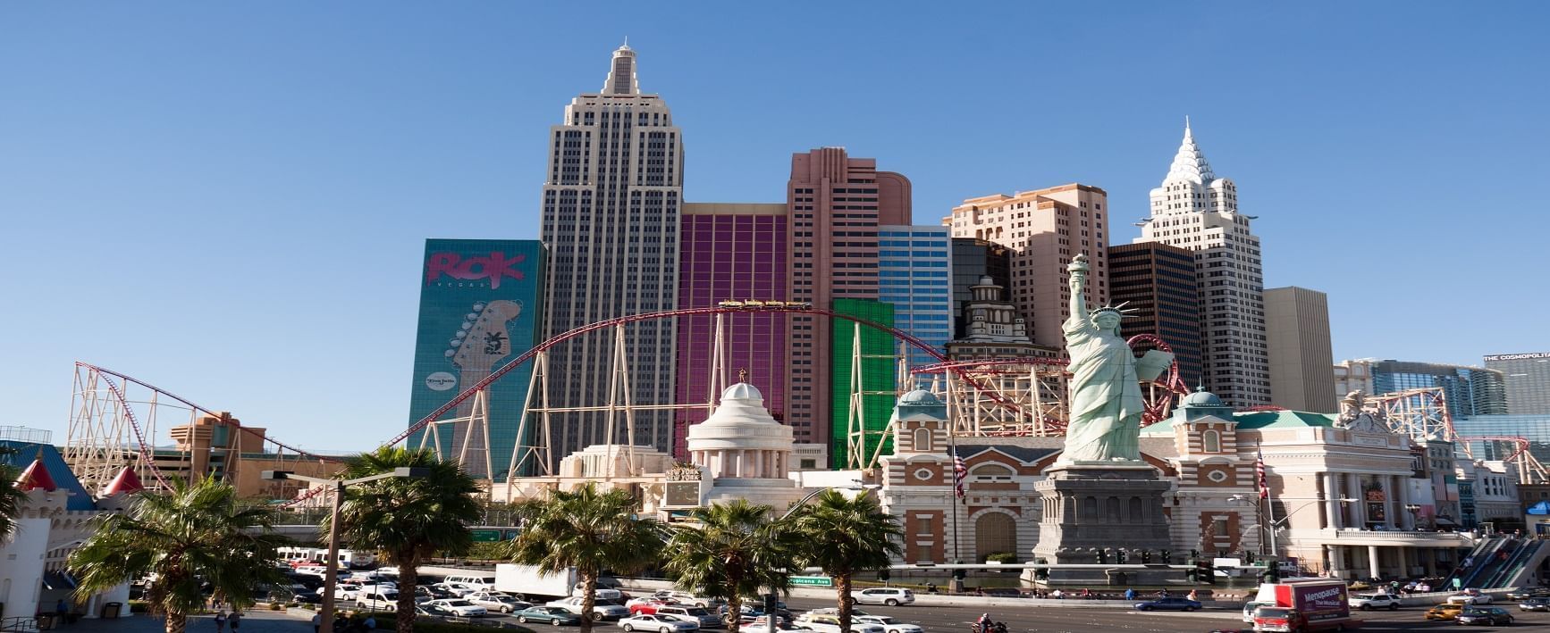 a view of New York New York hotel and casino in Las Vegas