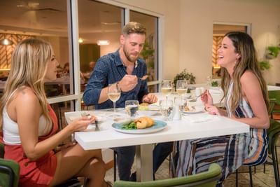 Friends Eating