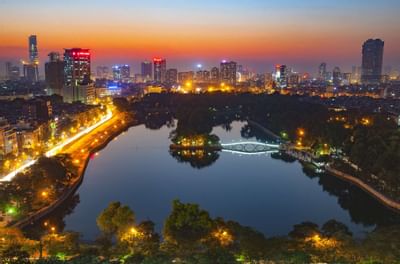 Captivating view of the city skyline at Hanoi Daewoo Hotel