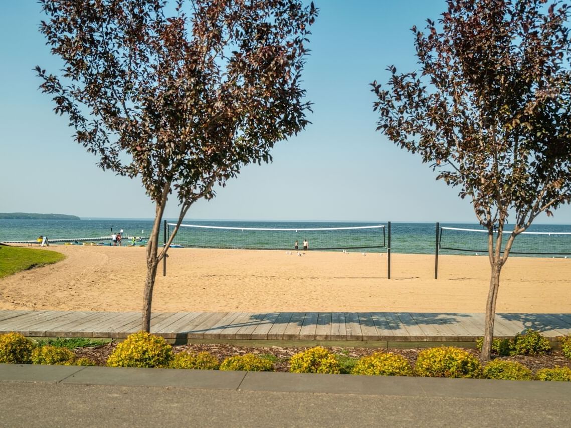 Volleyball nets at Kinosoo Beach