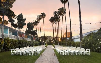 Wedding settings in The Veranda venue, The Anaheim Hotel