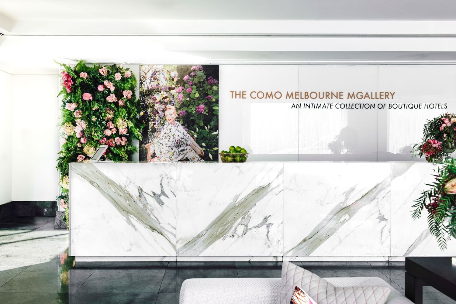 Front desk in the Lobby area at The Como Hotel Melbourne