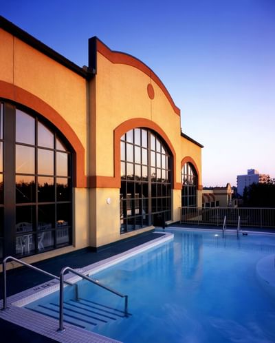 Geothermal Pool area on rooftop at Temple Gardens Hotel & Spa