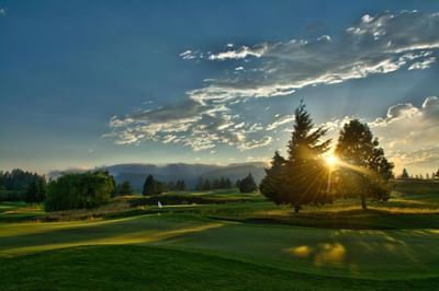Sunset across the Elk Ridge Golf Course at Carson Hot Springs