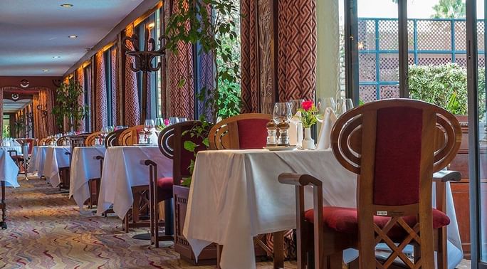 Dinner Setup at Mandhari Fine Dining Restaurant in Nairobi Serena Hotel