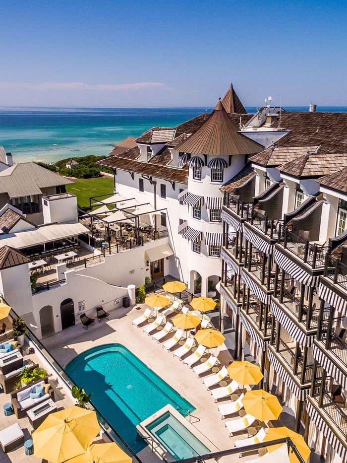 Exterior view of The Pearl Hotel at Rosemary Beach