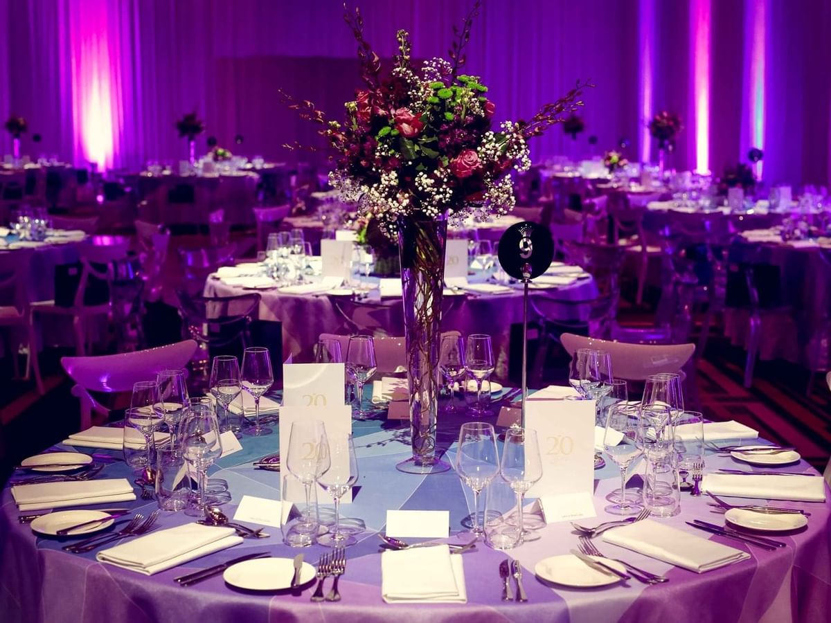 Banquet setup in Palladium at Crown Hotel Melbourne
