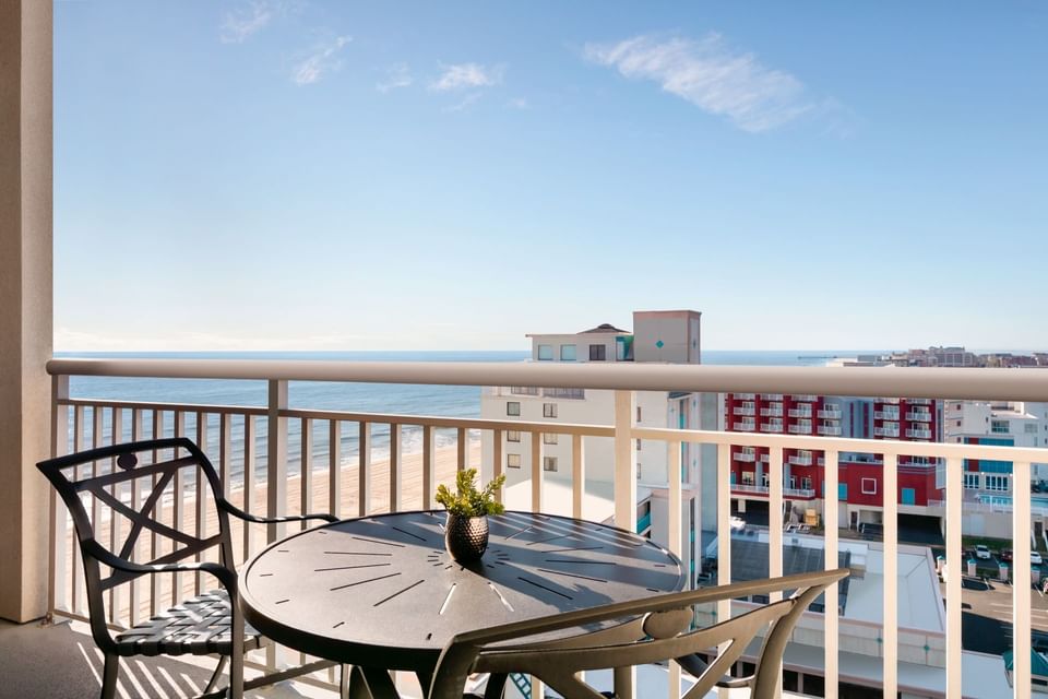Terrace in a suite at Holiday Inn Hotel & Suites Ocean City