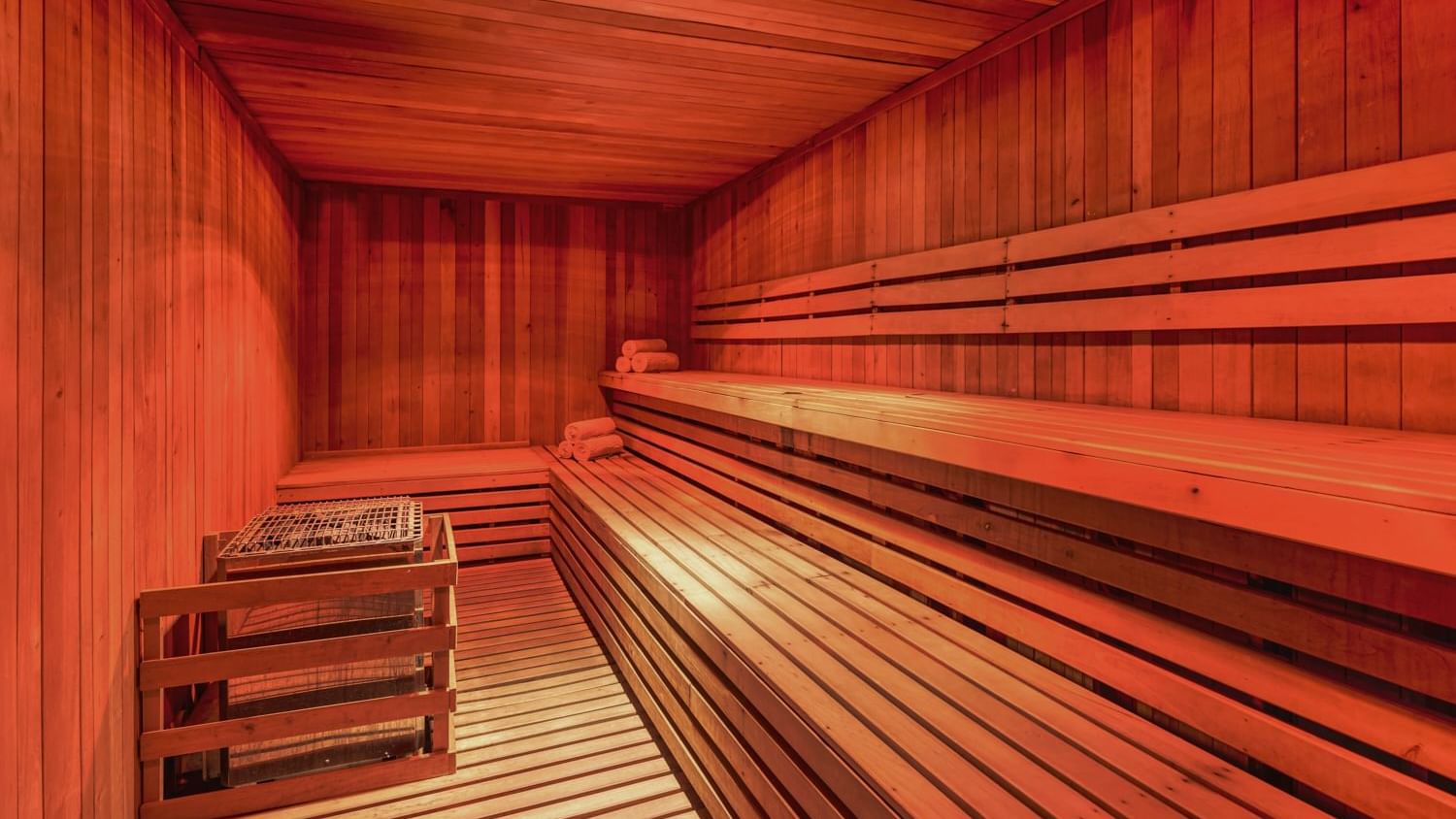 Interior of a sauna in Gem Spa at Grand Fiesta Americana