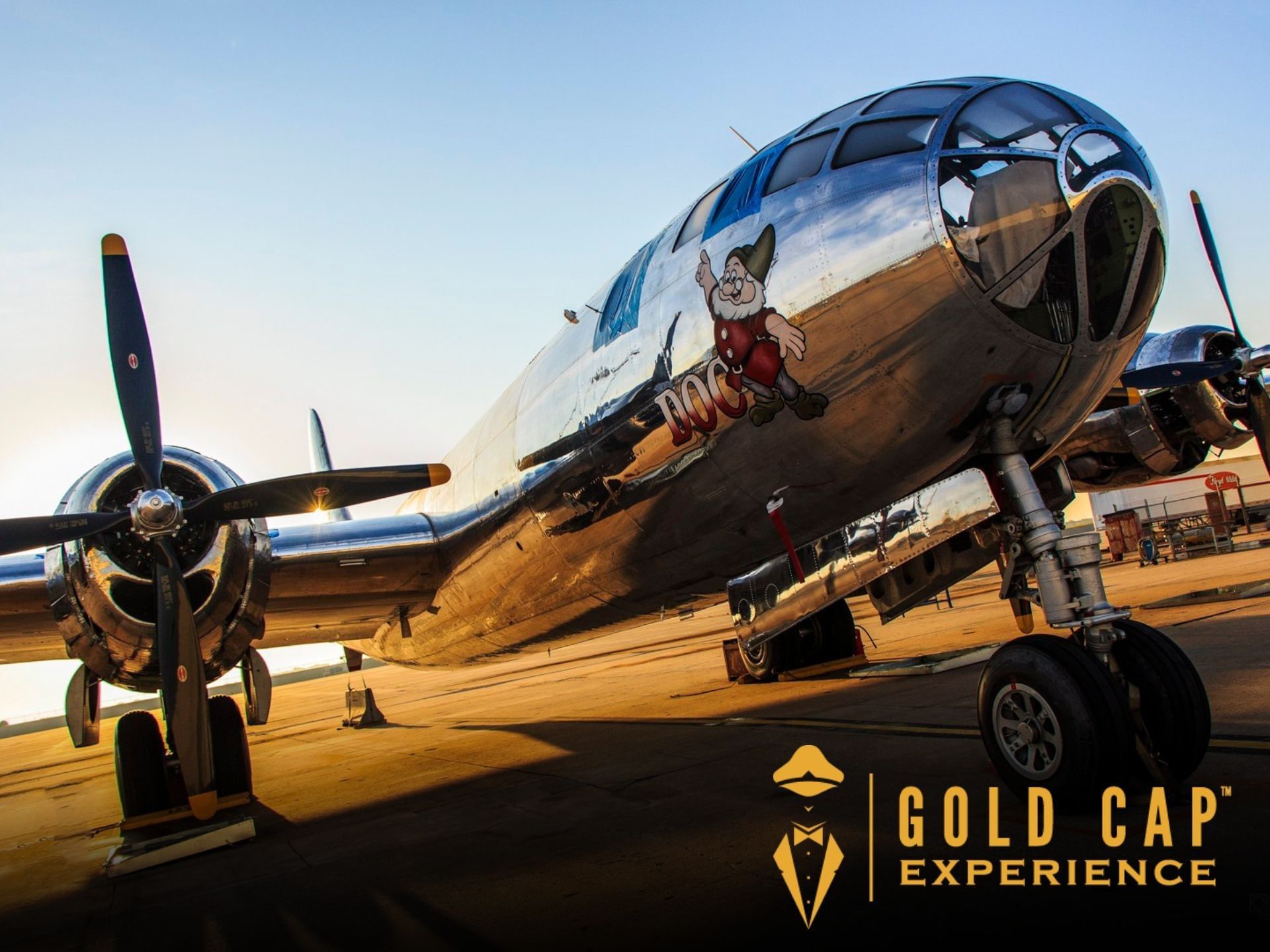 B-29 Doc airplane and hangar in Wichita Kansas