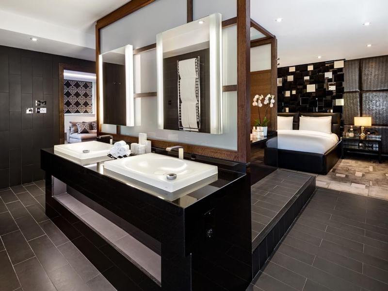 Bathroom vanities in a room at The May Fair Hotel London