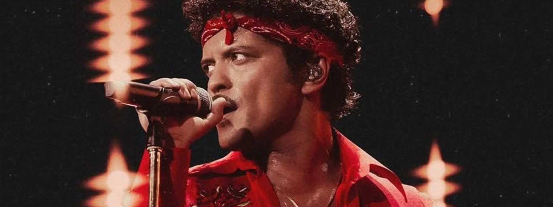 Bruno Mars performing live on The Romantic Tour.