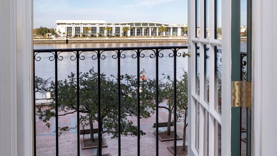 River View Room with Two Queens and French Balcony River Street Inn